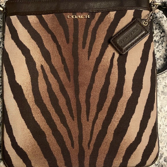Coach Madison Animal Printed Zebra Crossbody Bag - Picture 2 of 4